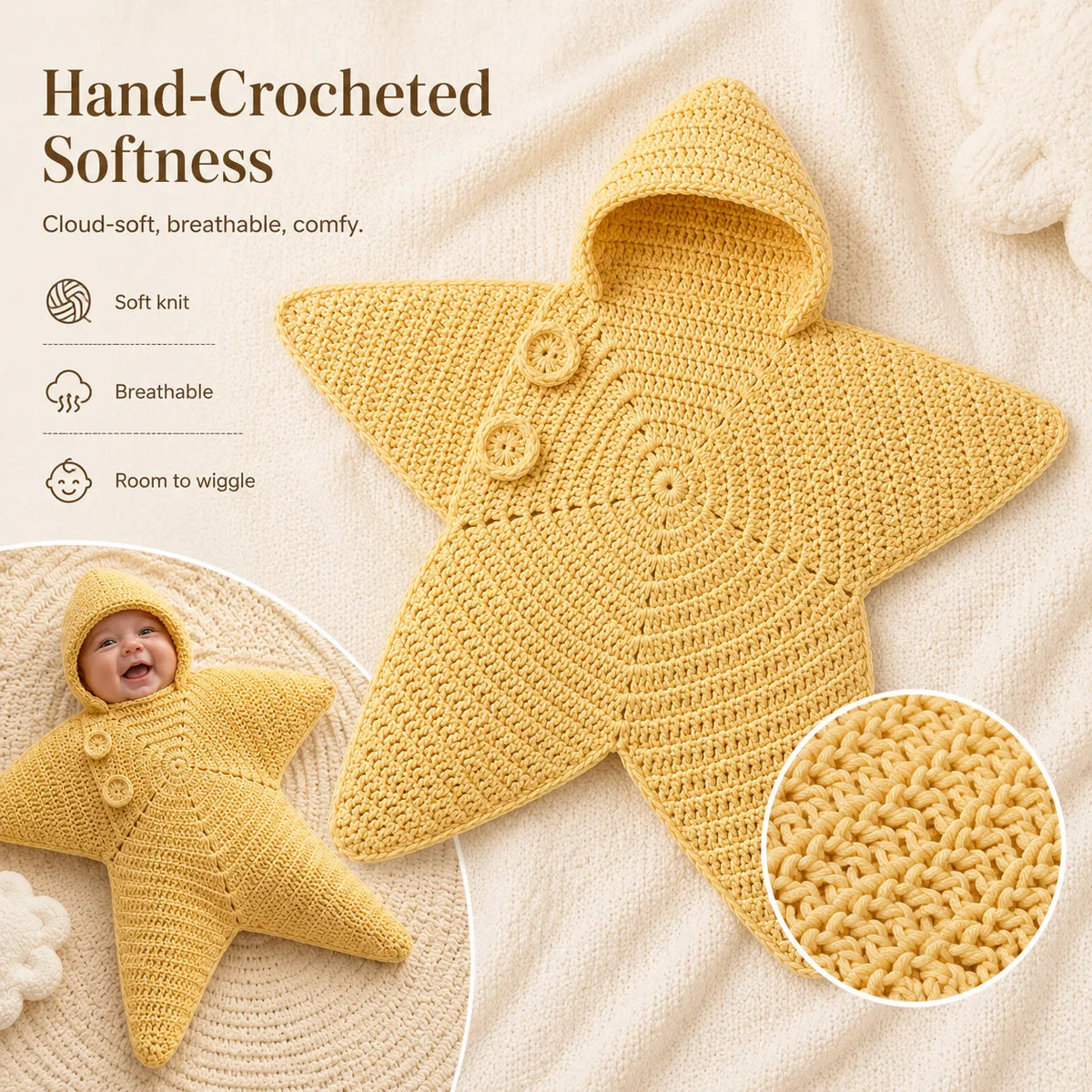 🔥✨Most Popular in 2026✨🔥Whimsical Starfish Newborn Prop Outfit, Cute Costume for Infant Photoshoot Sessions