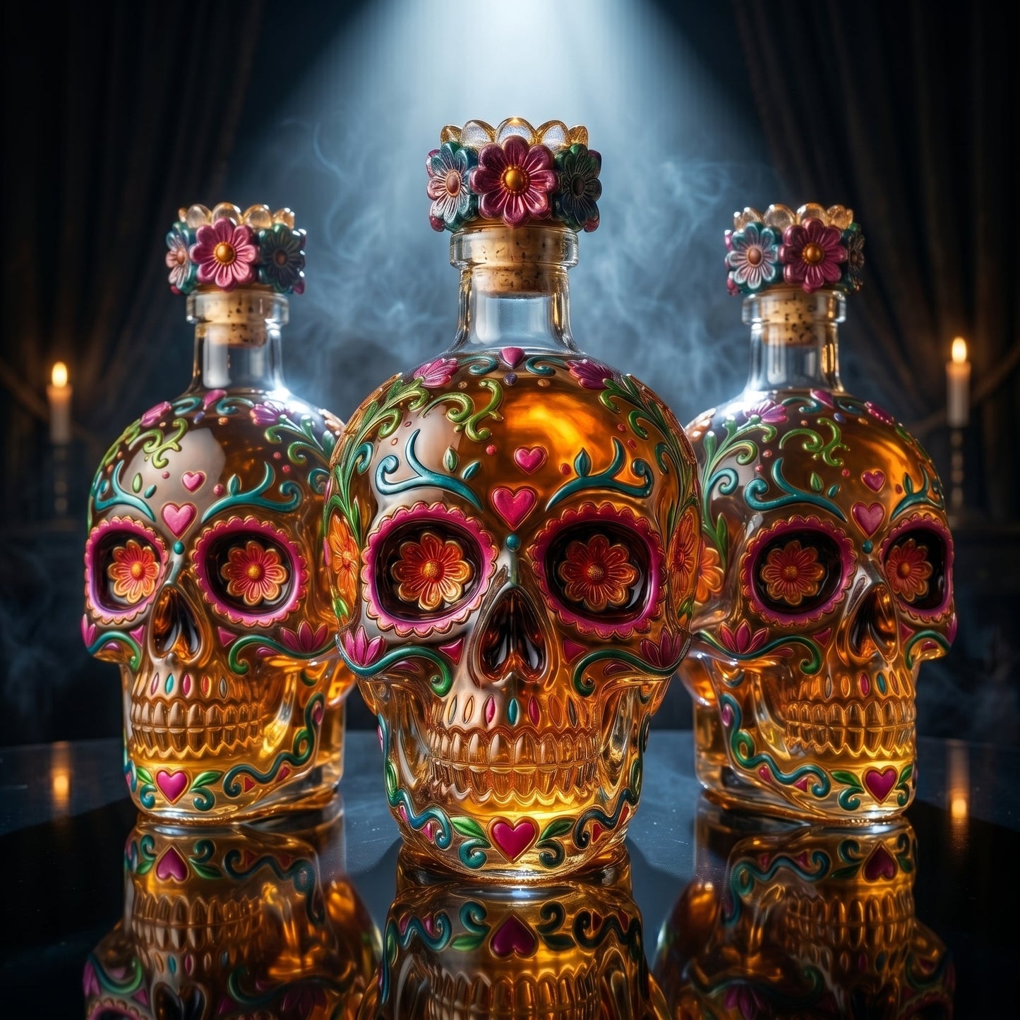 🔥🍷Limited edition Day of the Dead tequila bottle🎁 -- Free Shipping Over $49📦