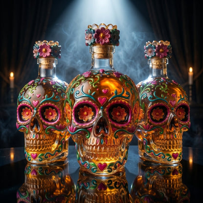 🔥🍷Limited edition Day of the Dead tequila bottle🎁 -- Free Shipping Over $49📦