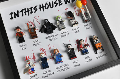 🔥Most Popular in 2026🔥In This House We… Horror Gift Frame | Halloween Scary Movie Personalised Gift 12