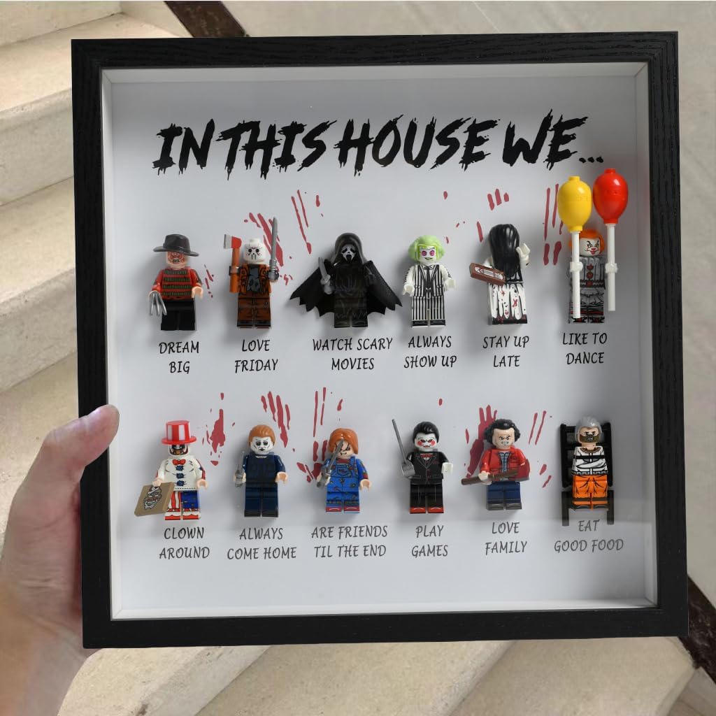 🔥Most Popular in 2026🔥In This House We… Horror Gift Frame | Halloween Scary Movie Personalised Gift 12