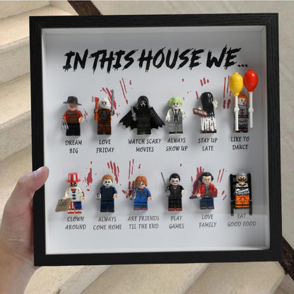 🔥Most Popular in 2026🔥In This House We… Horror Gift Frame | Halloween Scary Movie Personalised Gift 12