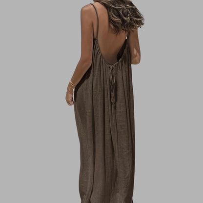 Elegant Relaxed Waist Maxi Dress