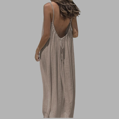 Elegant Relaxed Waist Maxi Dress