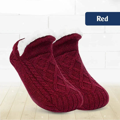 🧦 Fleece-Lined Non-Slip Thermal Slipper Socks – Cozy Warm Indoor Socks