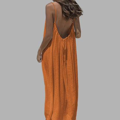 Elegant Relaxed Waist Maxi Dress