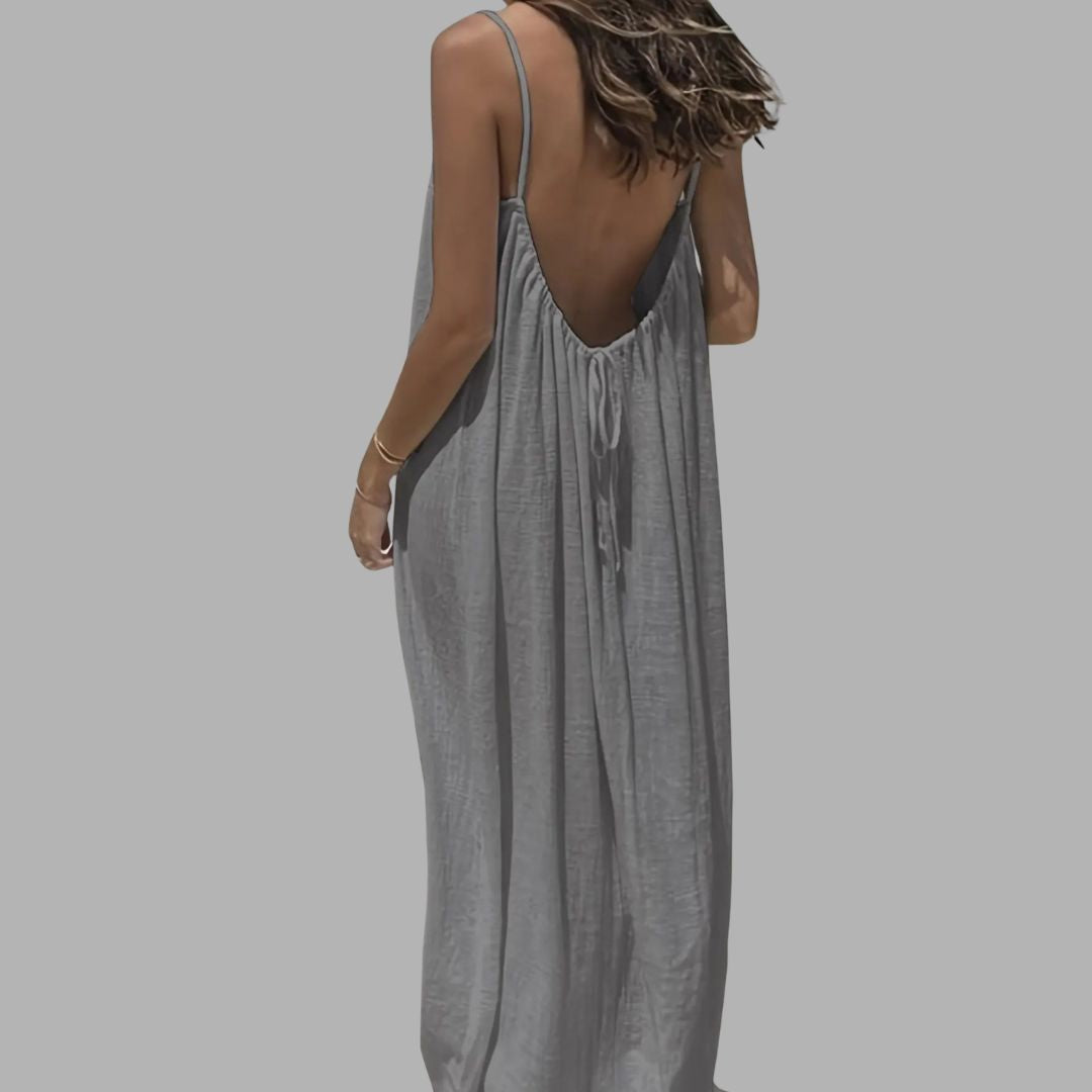 Elegant Relaxed Waist Maxi Dress