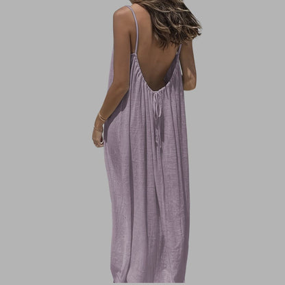 Elegant Relaxed Waist Maxi Dress