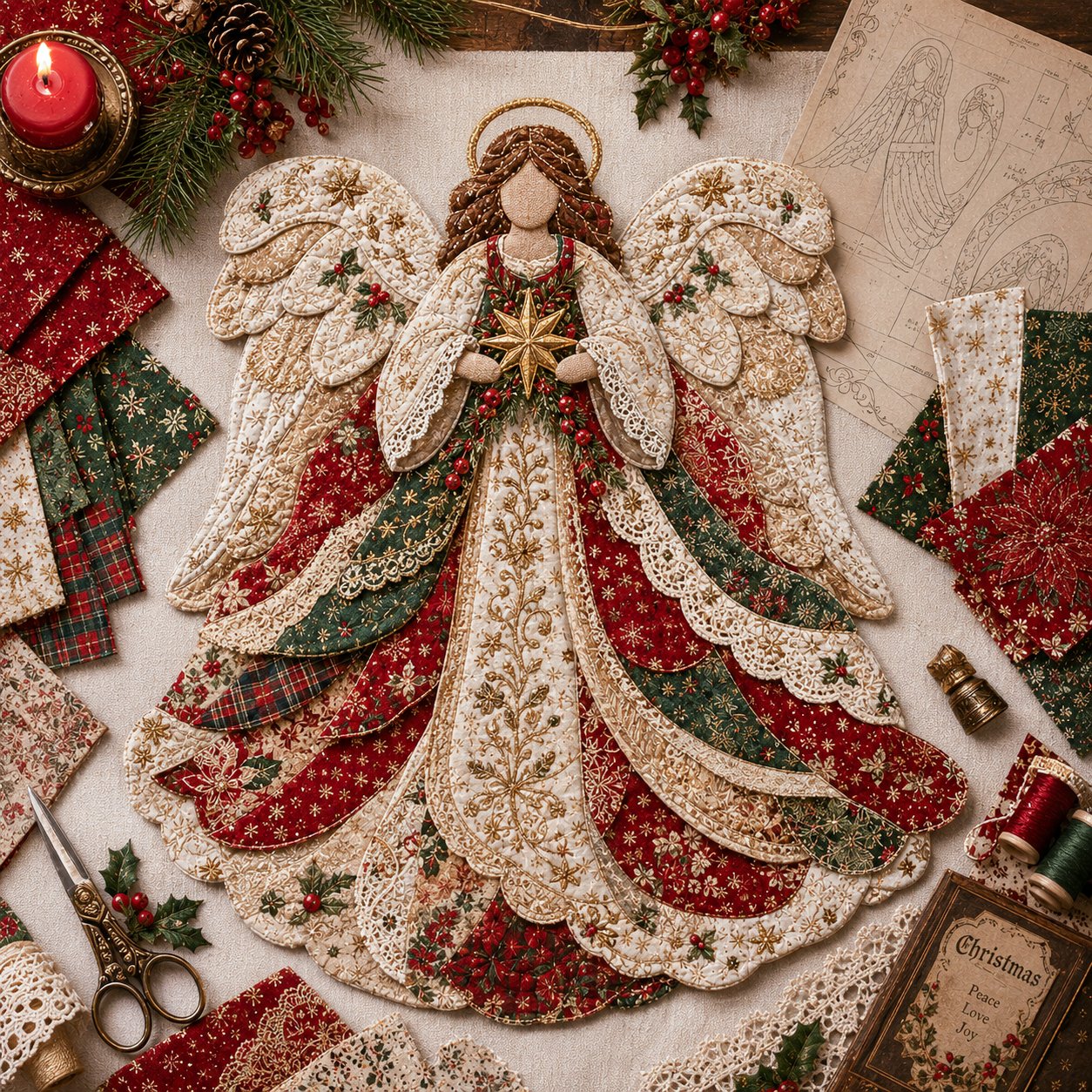 🔥Most Popular in 2026🔥🎅Christmas Patchwork Fabric DIY Decor Kit