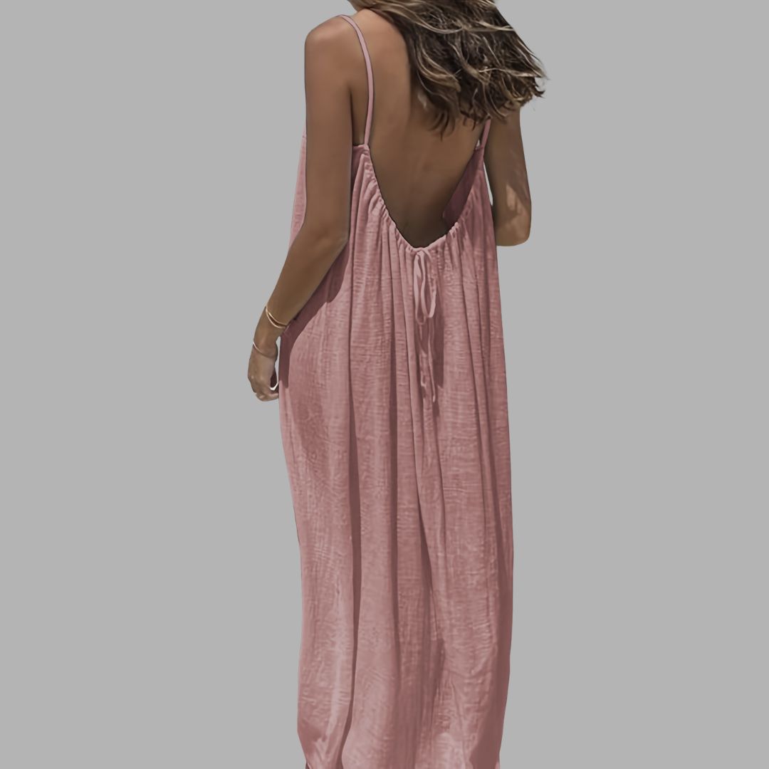 Elegant Relaxed Waist Maxi Dress