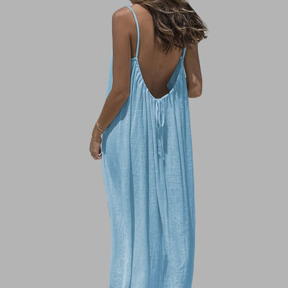 Elegant Relaxed Waist Maxi Dress