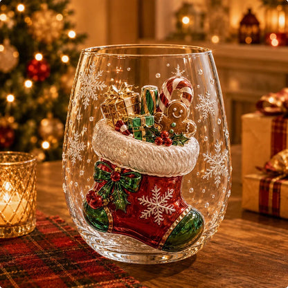 🎄Magical Christmas 3D Glass Cup Collection 🎄 Santa, Reindeer, Snowman & Christmas Tree