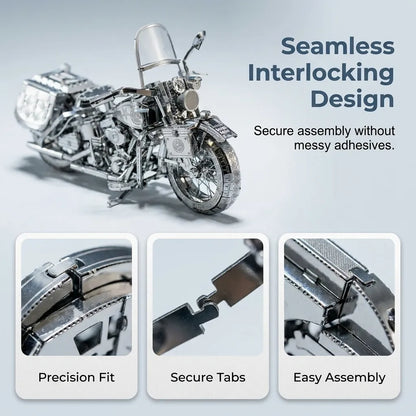 🔥✨Most Popular in 2026✨🔥Silver Motorcycle 3D Metal Assembly Puzzle
