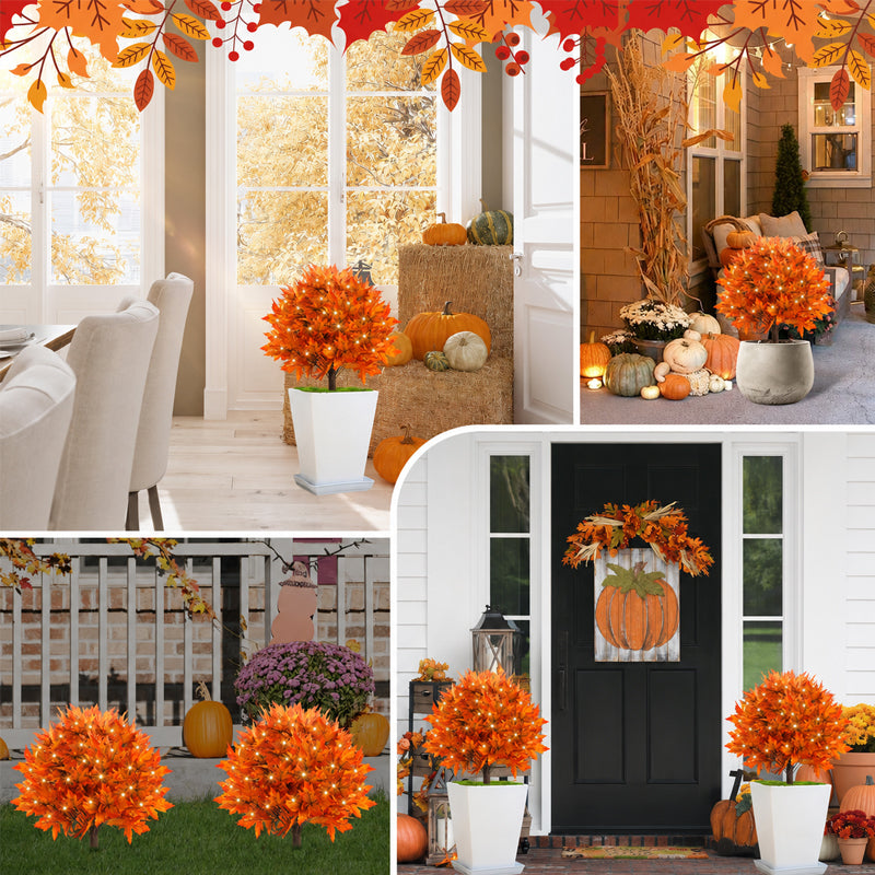 Last Day Promotion! 🔥🍂Light-Up Autumn Maple Tree – LED Fall Tree Ornament