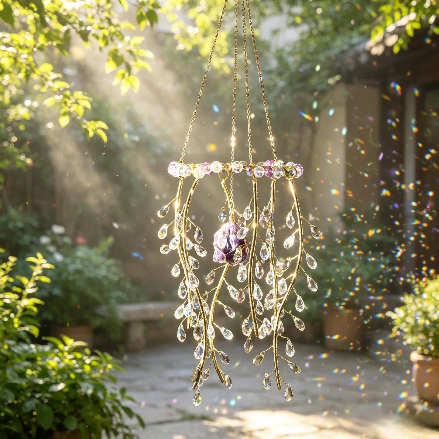 🔥Most Popular in 2026🔥Handmade Willow Tree Crystal Prism Rainbow Maker -- Mother‘s Day 75% OFF NOW