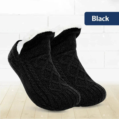 🧦 Fleece-Lined Non-Slip Thermal Slipper Socks – Cozy Warm Indoor Socks