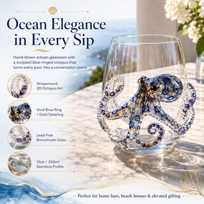 🔥LAST DAY 50% OFF - 🌊 3D Ocean Animal Artisan Glassware Collection for Fresher Sips, Coastal Elegance & Elevated Home Bar Vibes