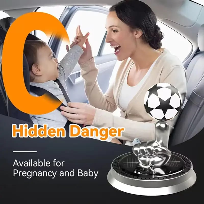 🔥Most Popular in 2026🔥⚽🚗Solar Rotating Football Car Air Freshener & Aromatherapy Diffuser – Reusable Ornament for Car, Office & Home