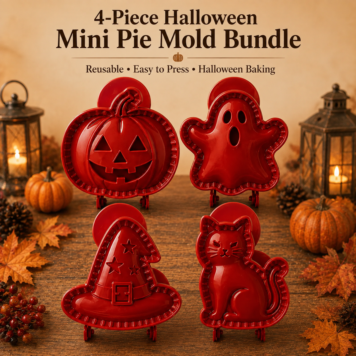 🎃 8-Piece Halloween Mini Hand Pie Mold Set