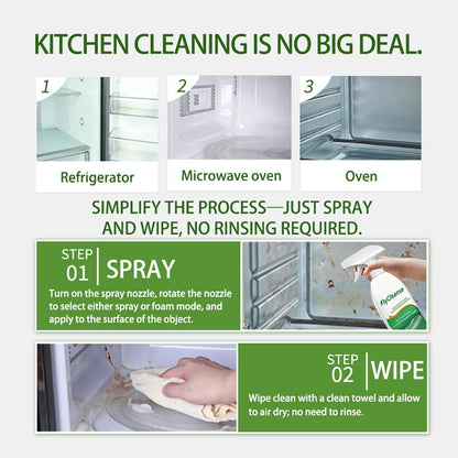 3-Bottle Kitchen Grease & Oil Stain Remover – Heavy-Duty Cooktop & Range Hood Cleaner