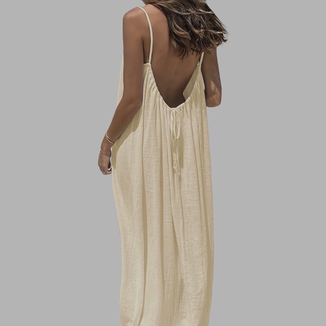 Elegant Relaxed Waist Maxi Dress
