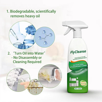 3-Bottle Kitchen Grease & Oil Stain Remover – Heavy-Duty Cooktop & Range Hood Cleaner