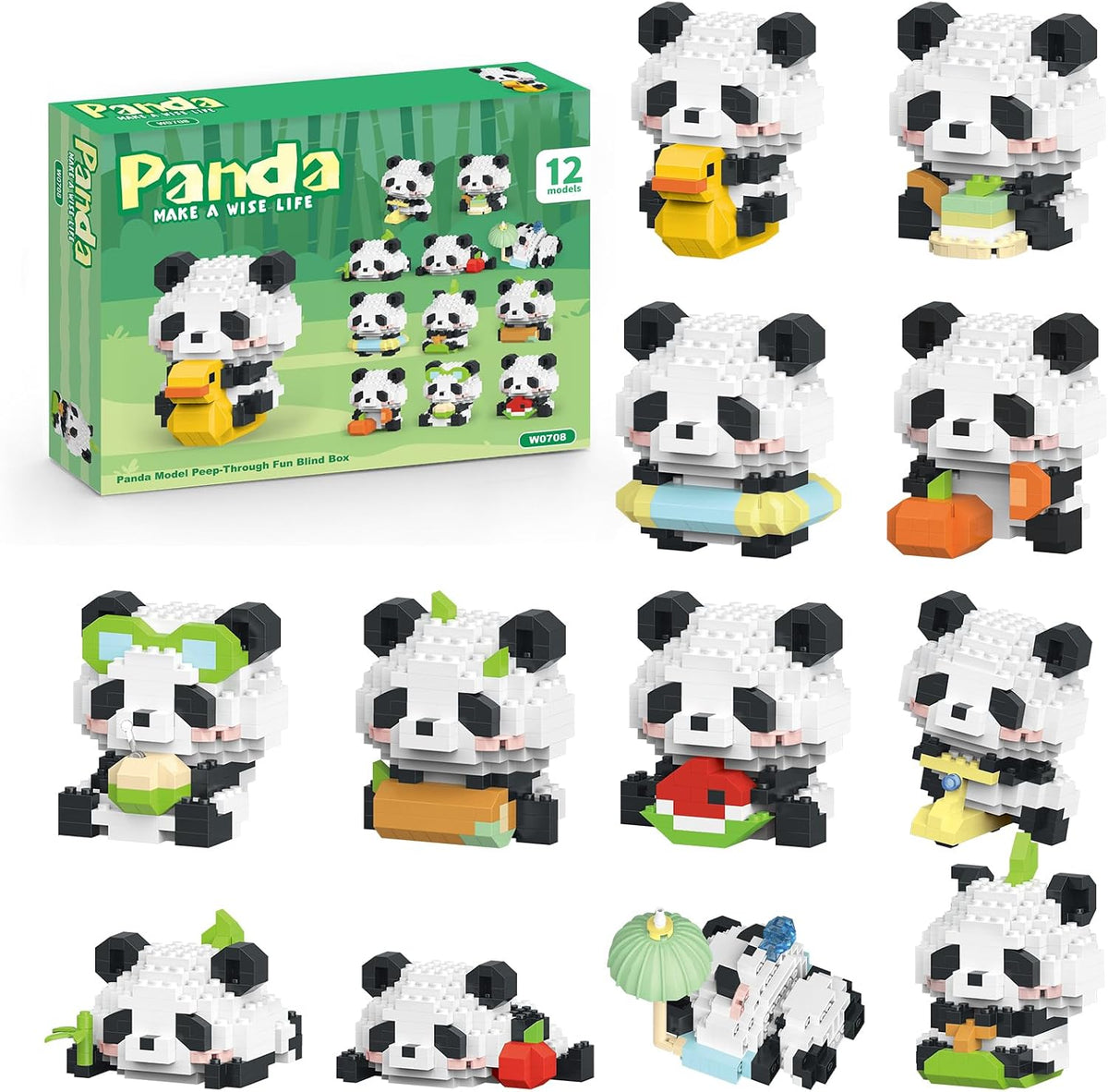 12 Pack Animals Building Block Sets,Micro Mini Animals Party Favors for Kids, Birthday Gift for Boy Girl(1,691 Pieces)