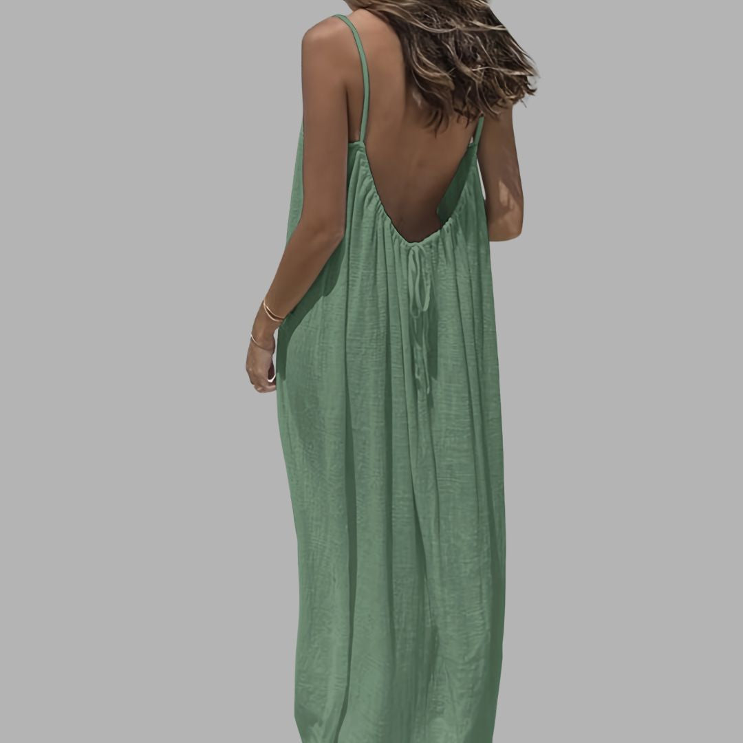 Elegant Relaxed Waist Maxi Dress