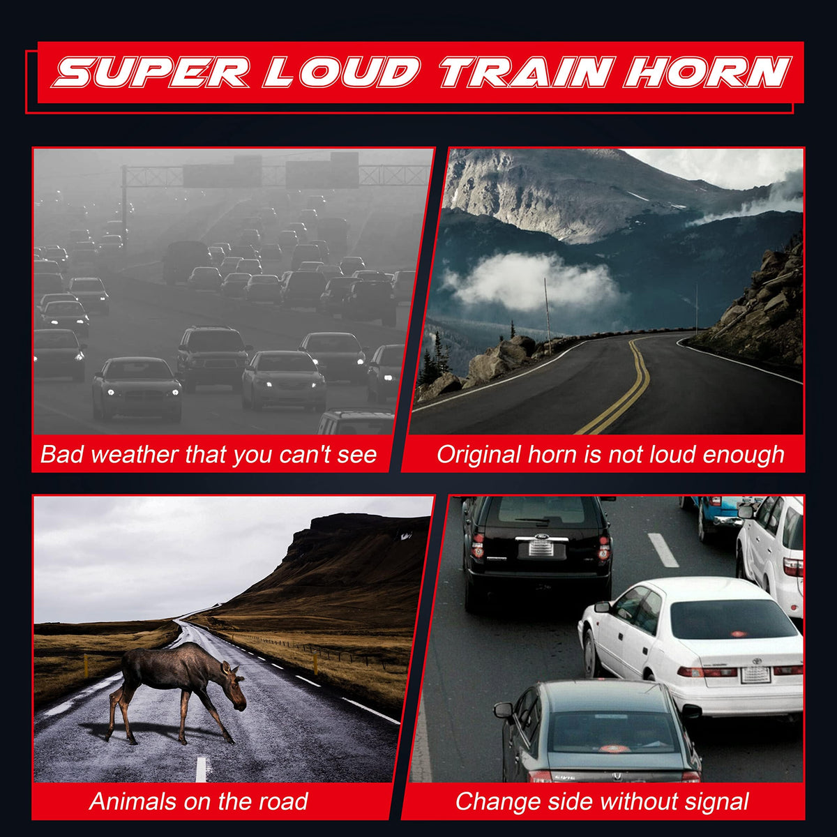 💯🔥150DB Air Train Horn Kit with Compressor
