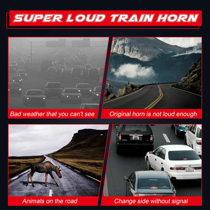 💯🔥150DB Air Train Horn Kit with Compressor