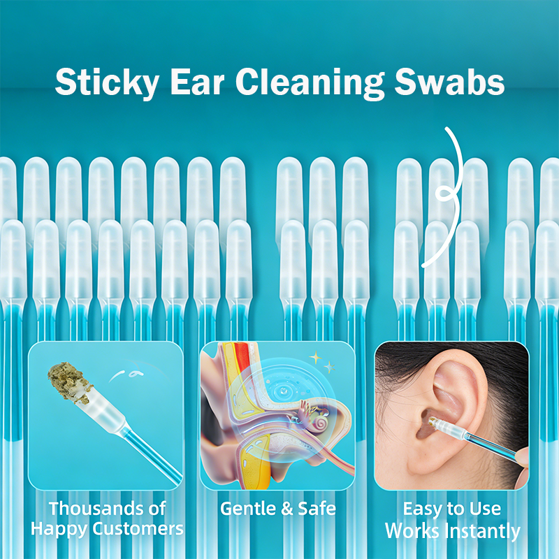 Sticky Ear Cleaning Sticks – Gentle, Visible Ear Care🛒