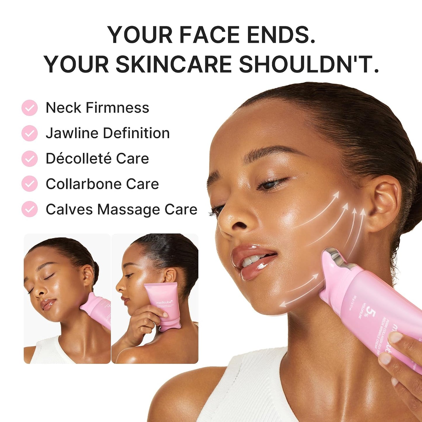 🎁Medicube PDRN Collagen Gua Sha Neck Wrinkle Cream - Firming