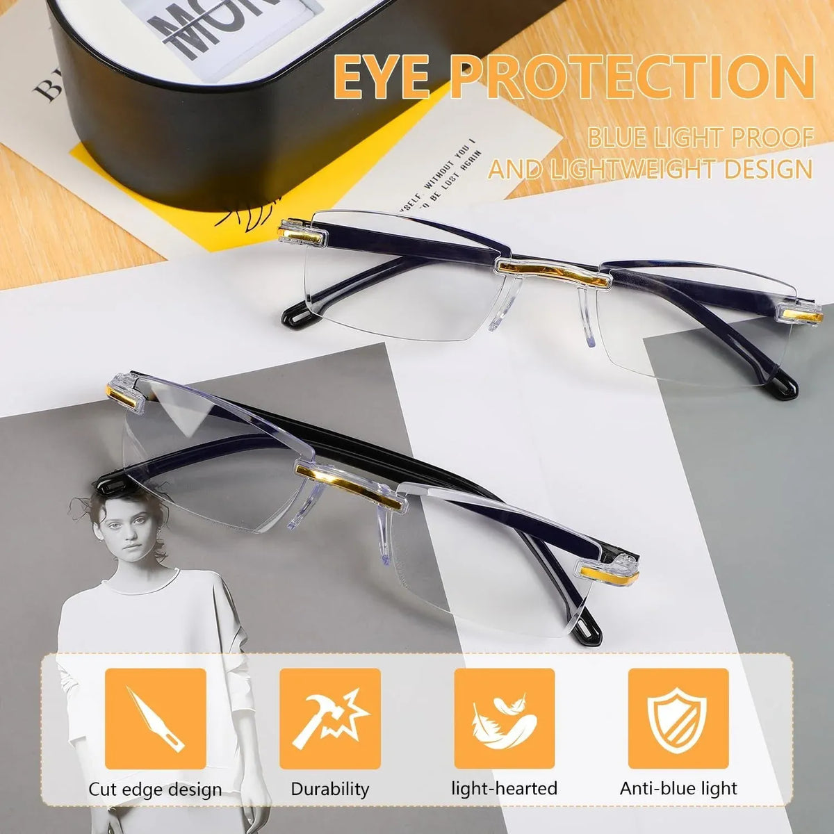👓🌄 【Co-Created by Designers】Gypsophila Smart Zoom and Color-Changing Reading Glassesar Viewing