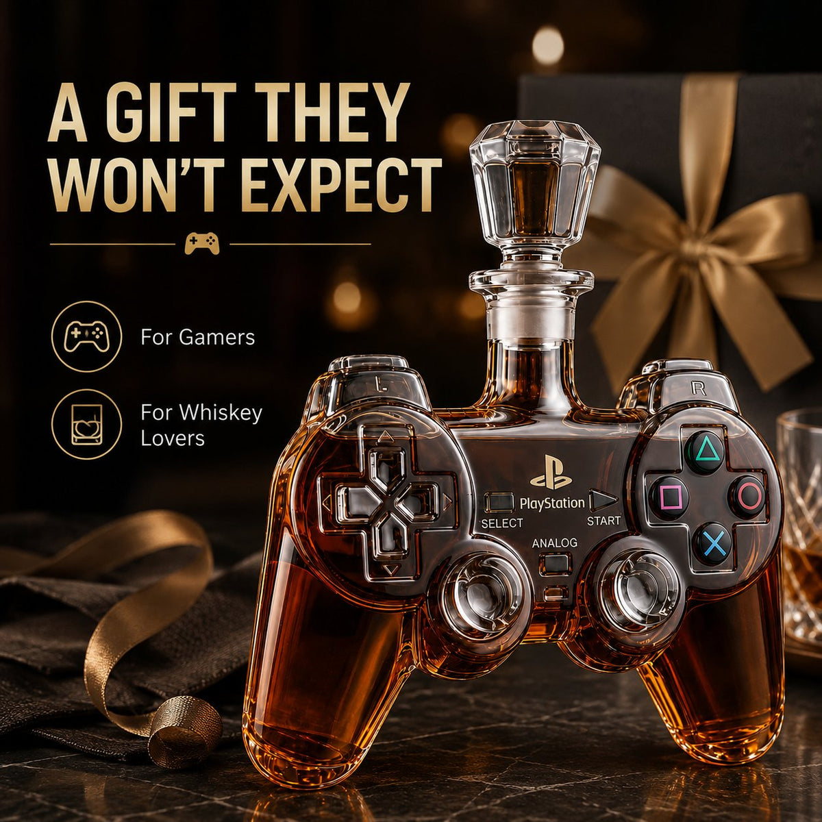 🔥Most Popular in 2026🔥🎮 Retro Gaming Controller Whiskey Decanter – A Legendary Pour for Game Night 🥃