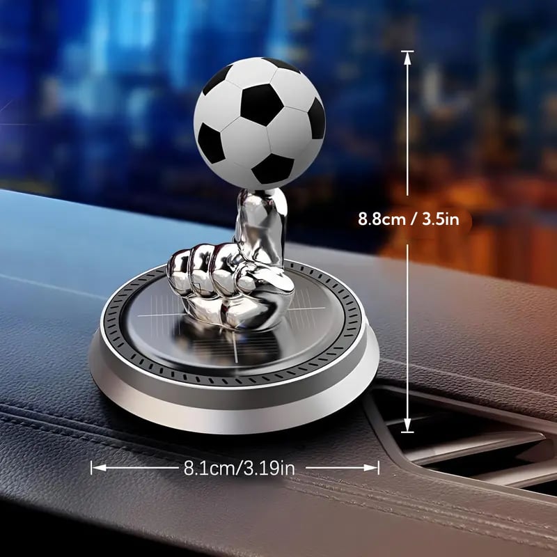 🔥Most Popular in 2026🔥⚽🚗Solar Rotating Football Car Air Freshener & Aromatherapy Diffuser – Reusable Ornament for Car, Office & Home