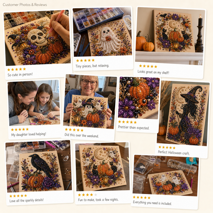 💥 Last Day 49% OFF – 👻✨ Halloween Pearl Art DIY Kit --📦Free Shipping
