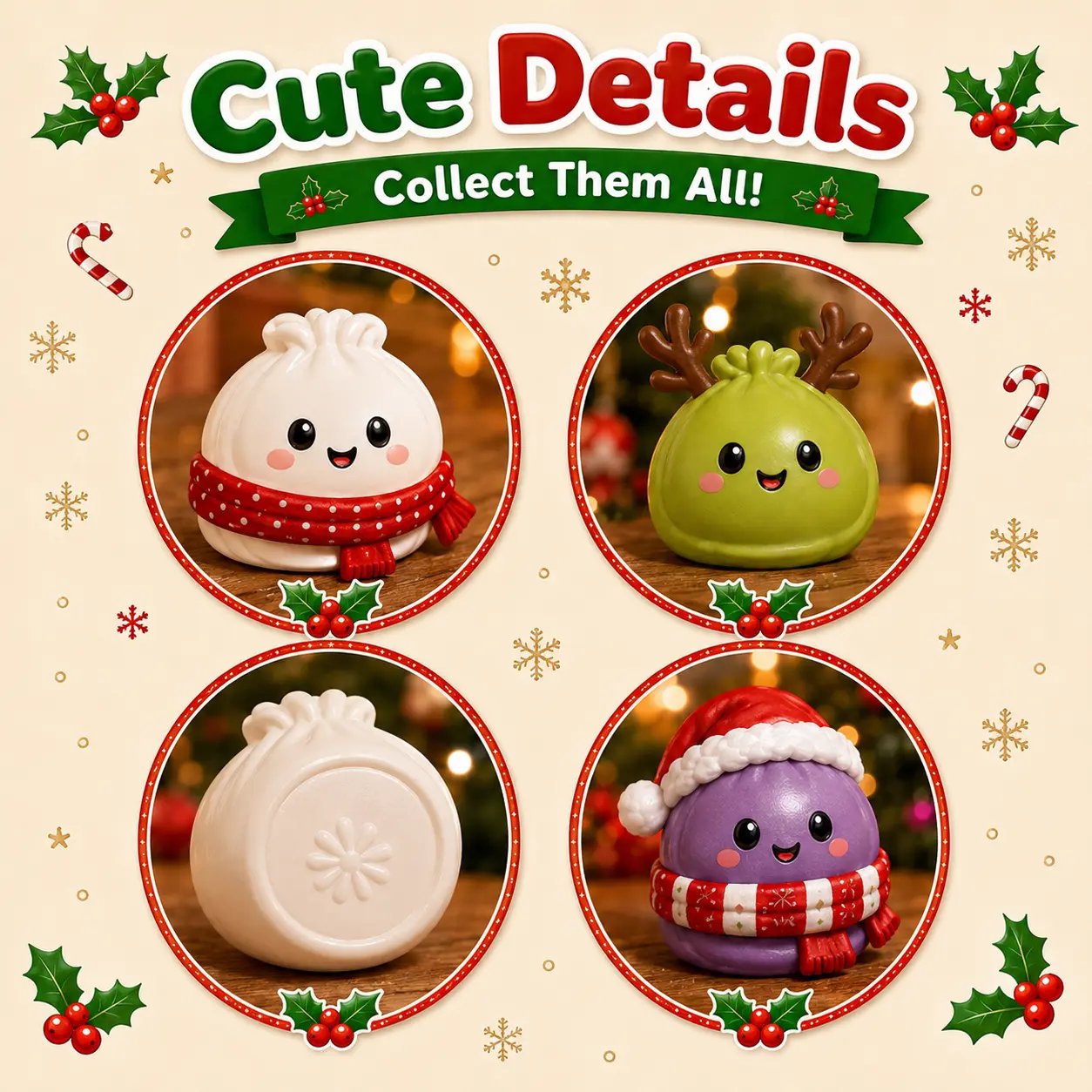 🎄 2026 Christmas Advent Calendar: Mini Dumpling Squishies, 24 Days of Squishy Stress Relief 🥟✨