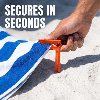 🏖️ 50% OFF – Windproof Beach Towel Clips for Sand & Grass