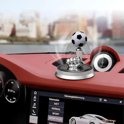 🔥Most Popular in 2026🔥⚽🚗Solar Rotating Football Car Air Freshener & Aromatherapy Diffuser – Reusable Ornament for Car, Office & Home