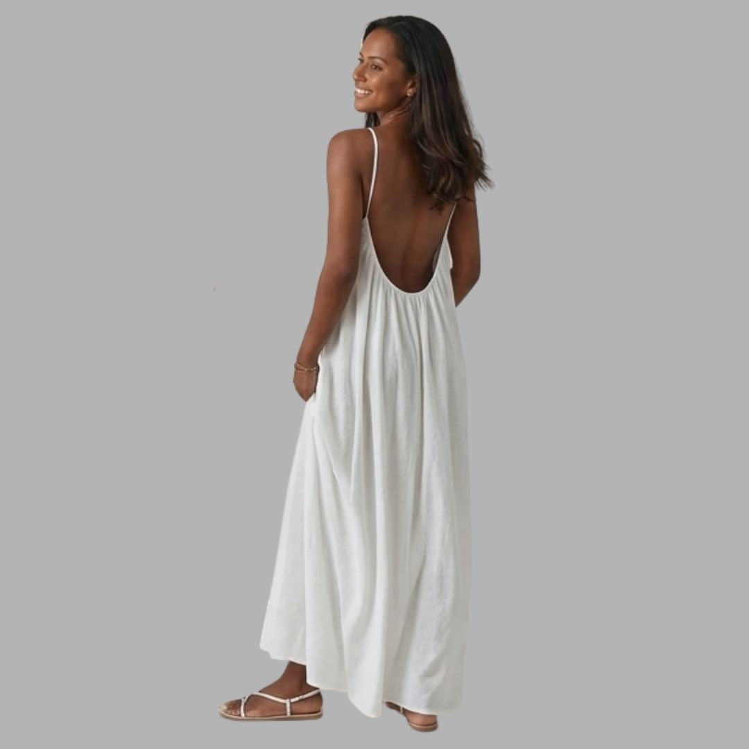 Elegant Relaxed Waist Maxi Dress