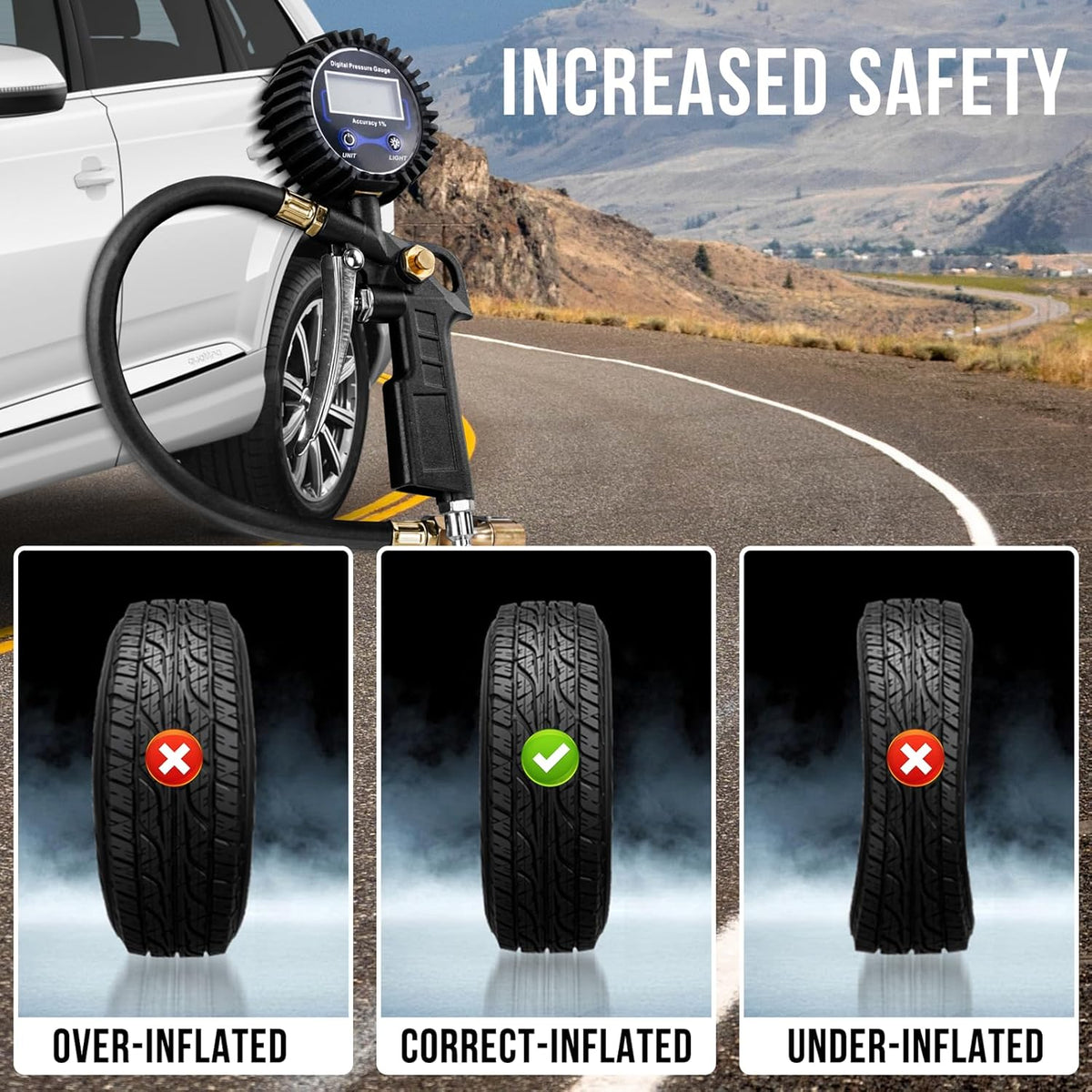🔥LAST DAY 49% OFF - 🛠️🚗 High Precision Digital Tire Inflator Pressure Gauge | 3-in-1 Inflate Deflate Check Tire Tool（副本）