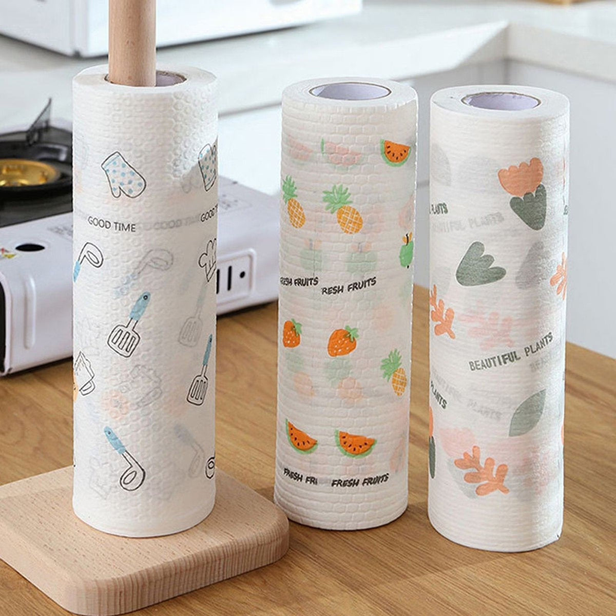 ✨ 50-Piece Reusable Cleaning Cloth Roll – Tear-Off Multipurpose Wipes for Kitchen & Home
