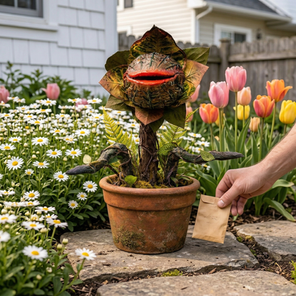 🔥Most Popular in 2026🔥Whimsical Carnivorous Plant Planter Décor for Garden, Porch & Potting Bench