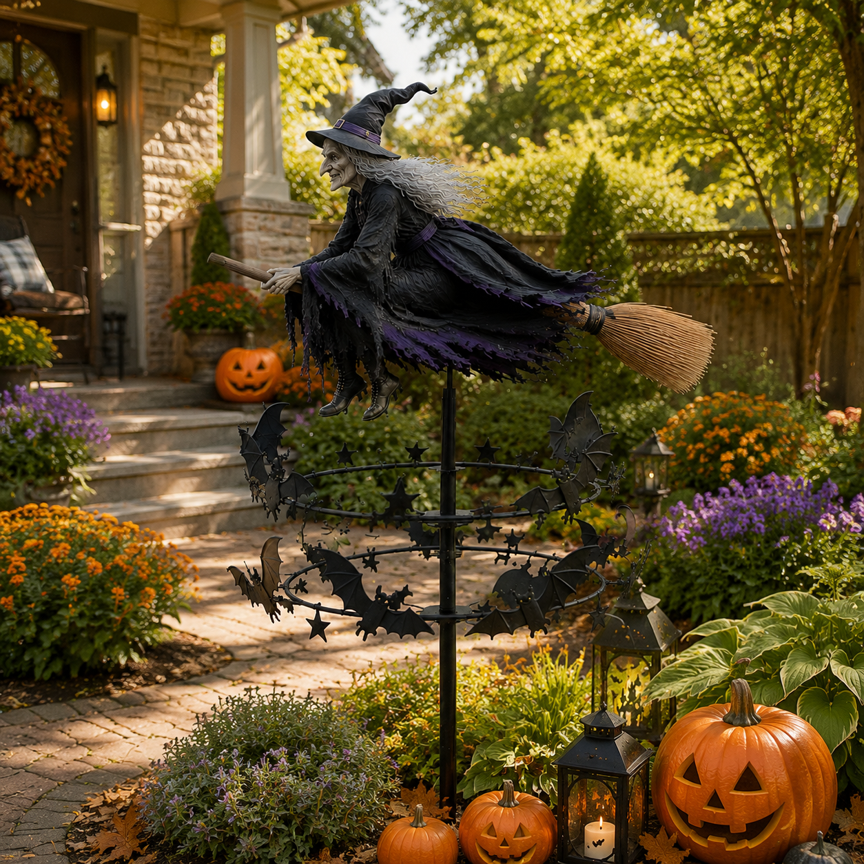 🔥49% Off Last Day -Halloween Early Bird Special🧙‍♀️ The Enchanted Witch Garden Wind Spinner