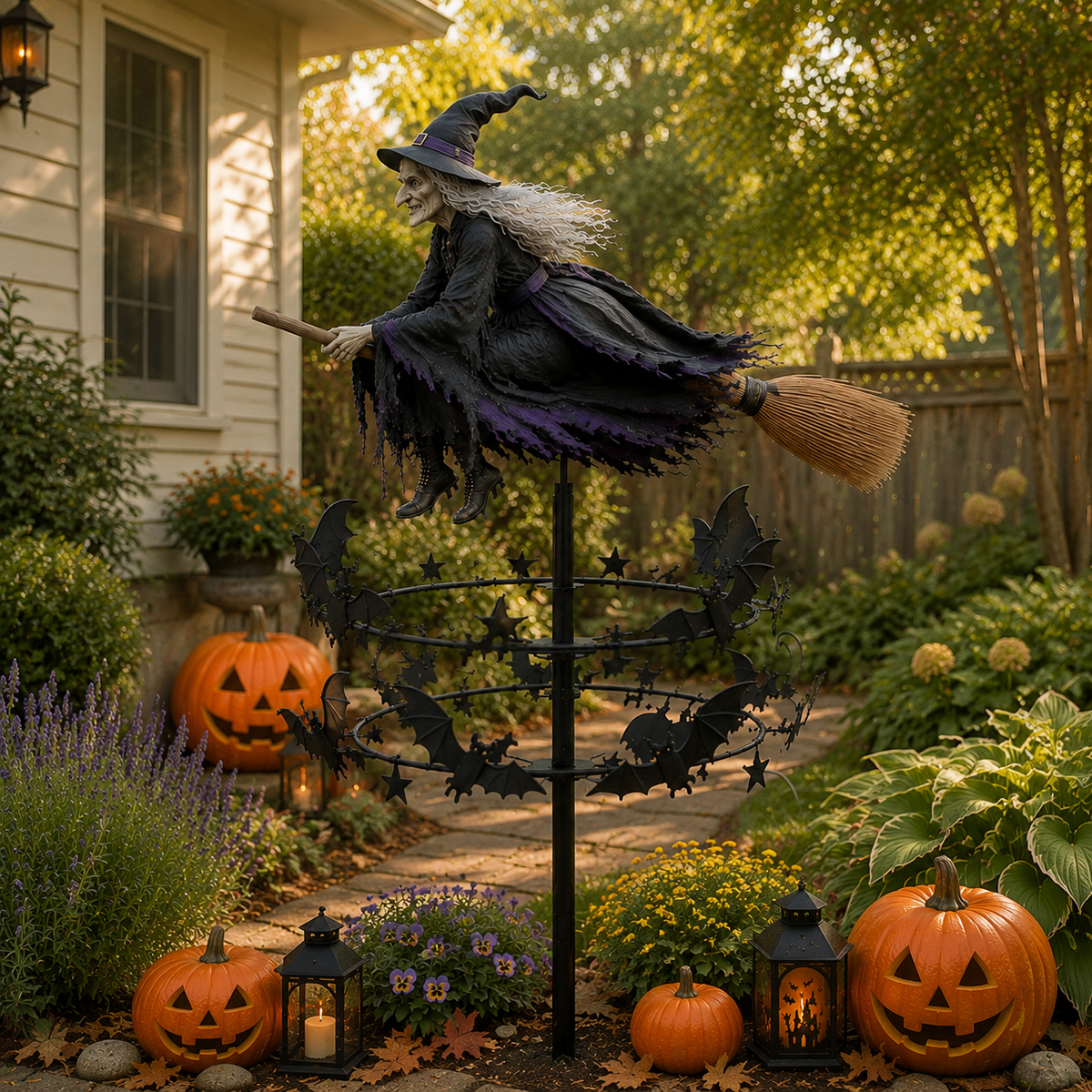 🔥49% Off Last Day -Halloween Early Bird Special🧙‍♀️ The Enchanted Witch Garden Wind Spinner