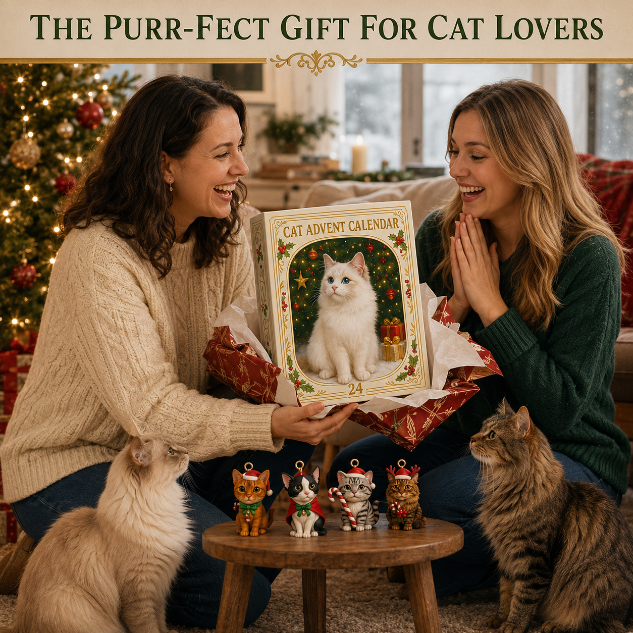 🐱2026 Cat Advent Calendar – 24 Days of Unique Christmas Cat Ornaments 🎄