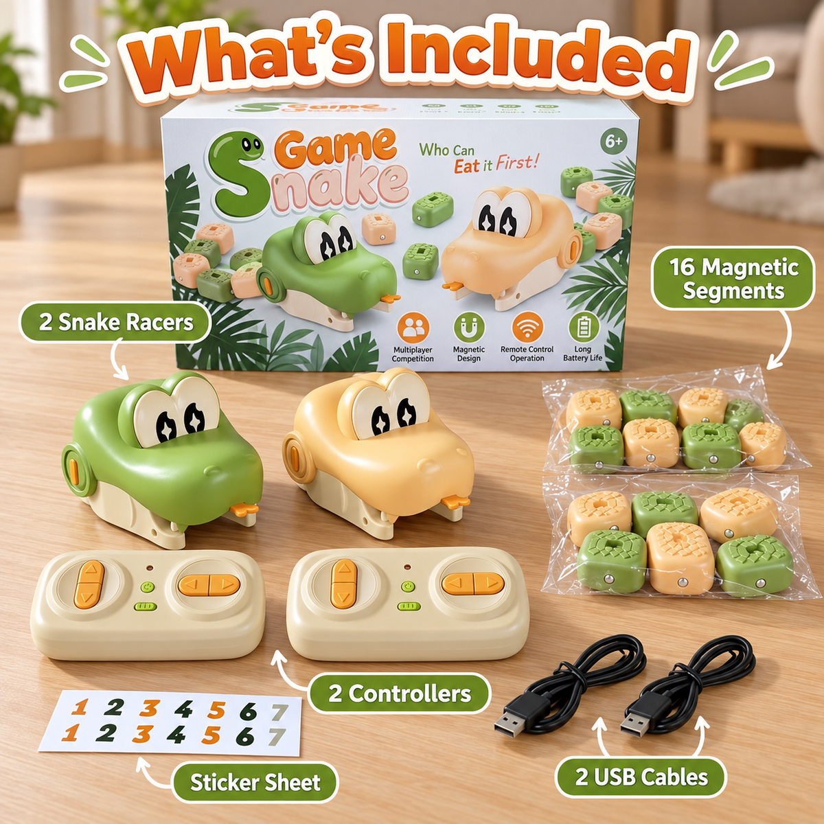Snake Rush RC Battle Game – Magnetic Multiplayer Remote Control Snake Toy
