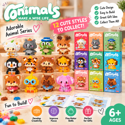 Animal Building Blocks Blind Box – Cute Collectible Mini Figures