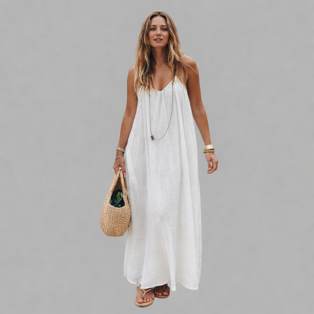 Elegant Relaxed Waist Maxi Dress