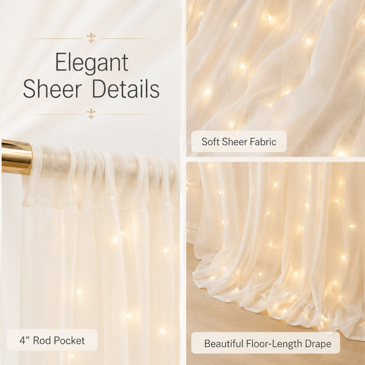 🔥Most Popular in 2026🔥Dreamy Tulle Curtain Lights Set